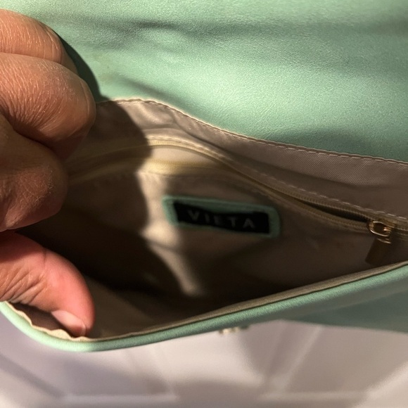 Vieta Tassel Crossbody Clutch – Sage Green | Great Pre-Loved Condition - Picture 7 of 7